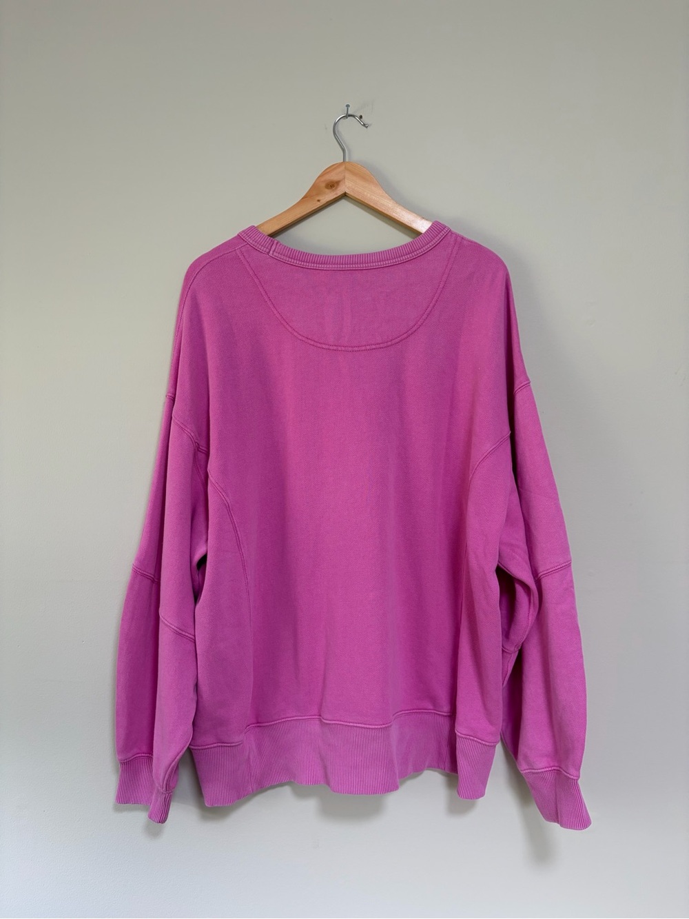 aerie Oversized Crewneck Sweatshirt in Pink - Picture 2 of 10